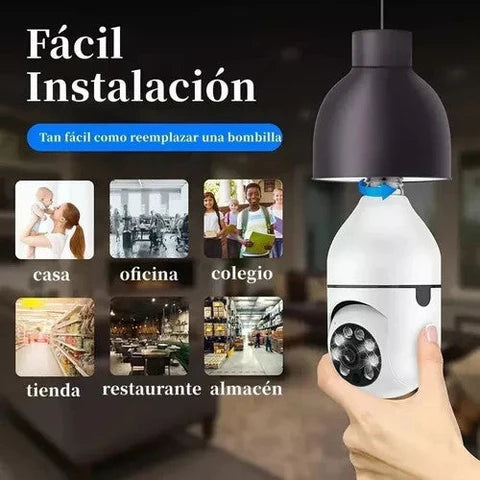 Camara Bombillo De Seguridad 360°